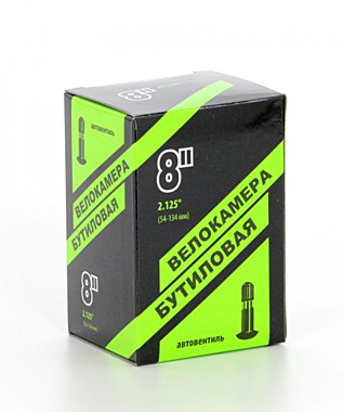 Велокамера STELS 8 x 2 прямой автовентиль, в инд. упаковке